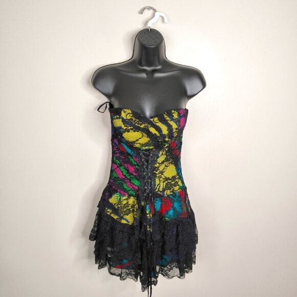 Coco Avante Other - Coco Avante Y2K Burlesque Whimsigoth Goth Cyberpunk Retro 50s Bustier Lingerie L